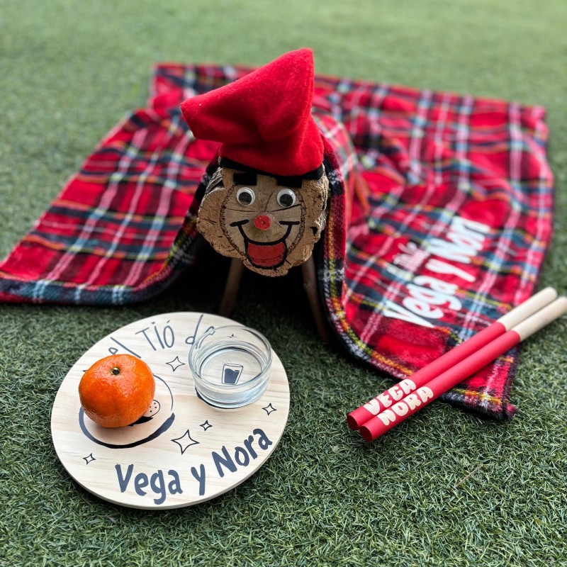 Pack personalizado para el Tió: mantas, palos y bandeja