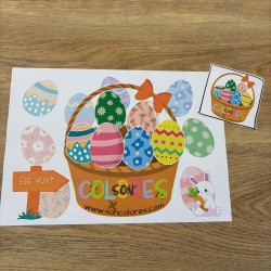 Cesta Huevos de Pascua