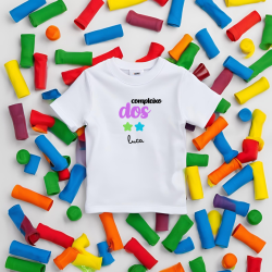 Camiseta compleixo con numero en letras LILA y nombre (catalán) | Son Colores