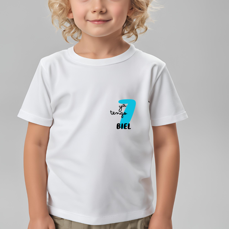 Camiseta YA TENGO con numero AZUL y nombre (castellano) | Son Colores Camiseta YA TENGO con numero AZUL y nombre (castellano) | Son Colores