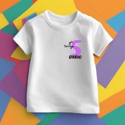 Camiseta YA TENGO con numero LILA y nombre (castellano) | Son Colores