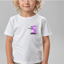 Camiseta YA TENGO con numero LILA y nombre (castellano) | Son Colores