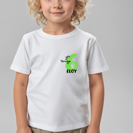 Camiseta YA TENGO con numero VERDE y nombre (castellano) | Son Colores