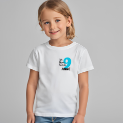 Camiseta JA EN TINC con numero AZUL y nombre (catalán) | Son Colores