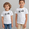 Camisetas HERMANOS (big brother - little brother) + nombre en NEGRO