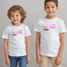 Camisetas HERMANOS (big brother - little brother) + nombre en ROSA