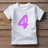 Camiseta personalizada para cumpleaños con número en LILA y nombre | Son Colores