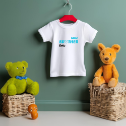 Camisetas HERMANOS (big brother - little brother) + nombre en AZUL