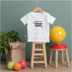 Camiseta VOY A SER HERMANA MAYOR en NEGRO
