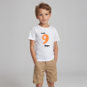 Camiseta cumplo con número en NARANJA y nombre (Castellano) | Son Colores