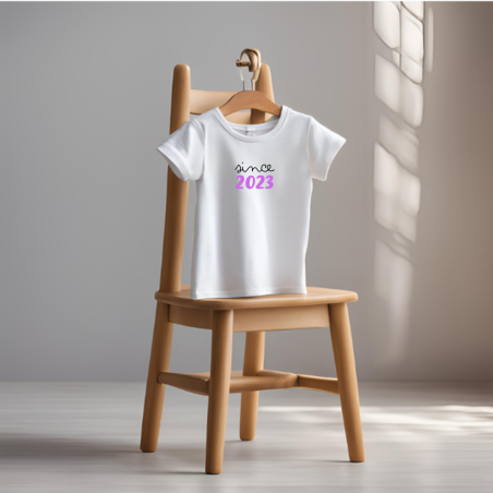 Camiseta SINCE + año de nacimiento en LILA