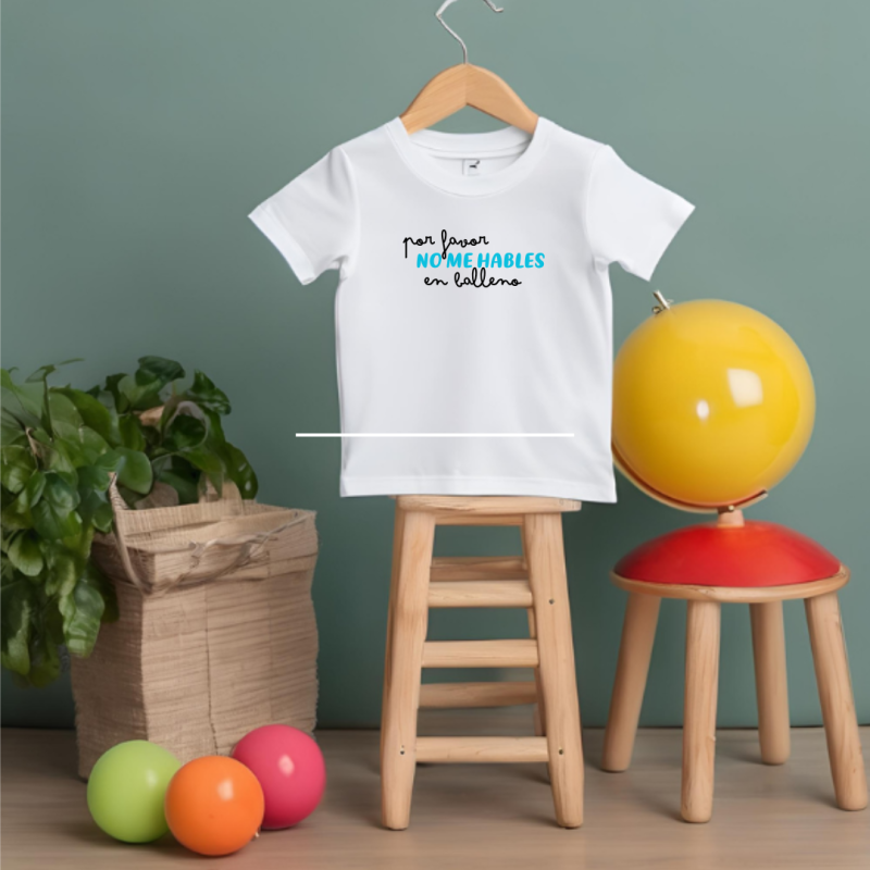 Camiseta POR FAVOR NO ME HABLES EN BALLENO en AZUL Camiseta POR FAVOR NO ME HABLES EN BALLENO en AZUL