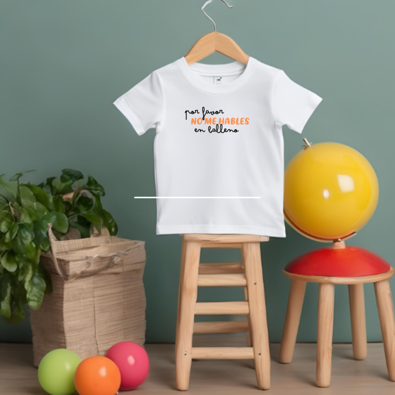 Camiseta POR FAVOR NO ME HABLES EN BALLENO en NARANJA Camiseta POR FAVOR NO ME HABLES EN BALLENO en NARANJA