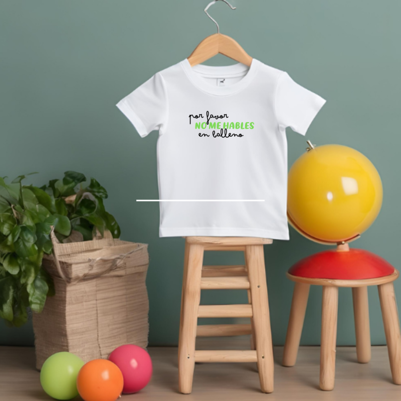 Camiseta POR FAVOR NO ME HABLES EN BALLENO en VERDE Camiseta POR FAVOR NO ME HABLES EN BALLENO en VERDE