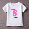 Camiseta compleixo  con número en ROSA y nombre (Catalán) | Son Colores