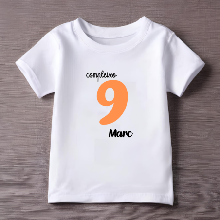 Camiseta compleixo  con número en NARANJA y nombre (Catalán) | Son Colores