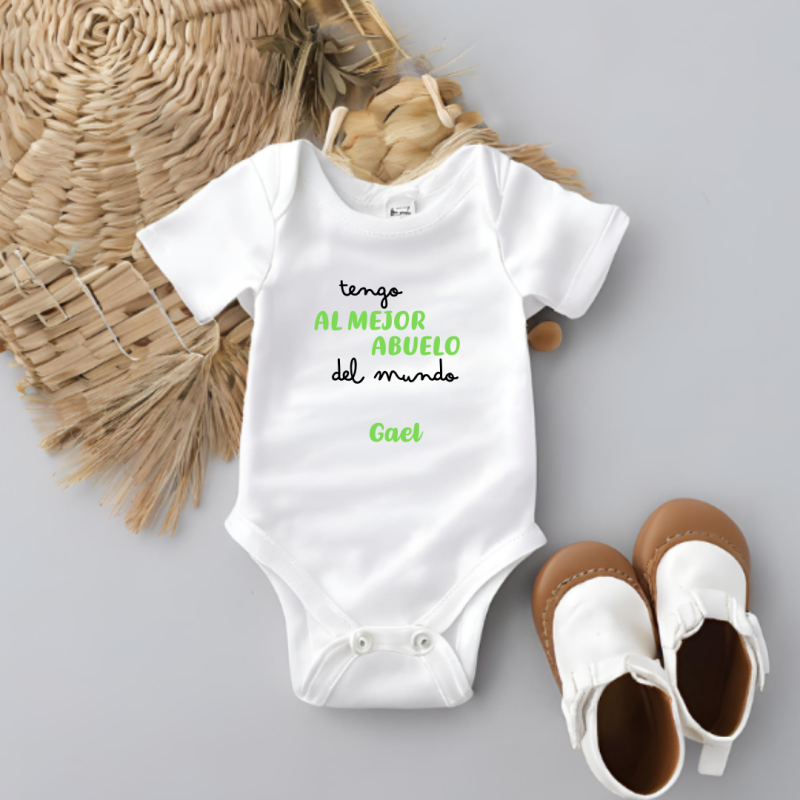 Body el mejor ABUELO del mundo en VERDE Body el mejor ABUELO del mundo en VERDE