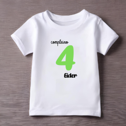 Camiseta compleixo  con número en VERDE y nombre (Catalán) | Son Colores
