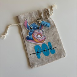 Llavero + bolsa personalizada con nombre