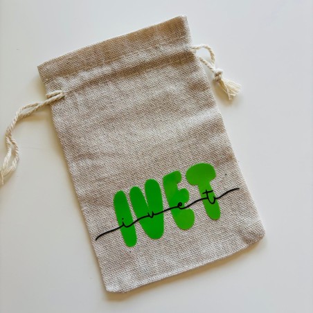 Bolsita personalizada con nombre VERDE