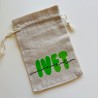 Bolsita personalizada con nombre VERDE