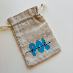 Bolsita personalizada con nombre AZUL