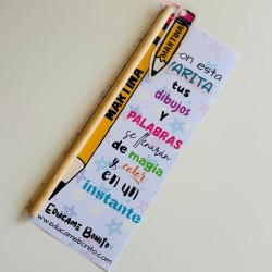 Lápiz personalizado + punto de libro