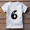 Camiseta personalizada para cumpleaños con número en NEGRO y nombre | Son Colores