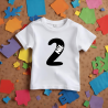 Camiseta cumple con número en NEGRO y nombre | Son Colores